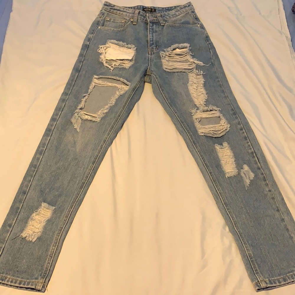 Distressed Mom Jeans